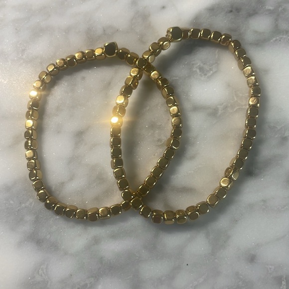 Hematite gold cube bracelet - Picture 4 of 4